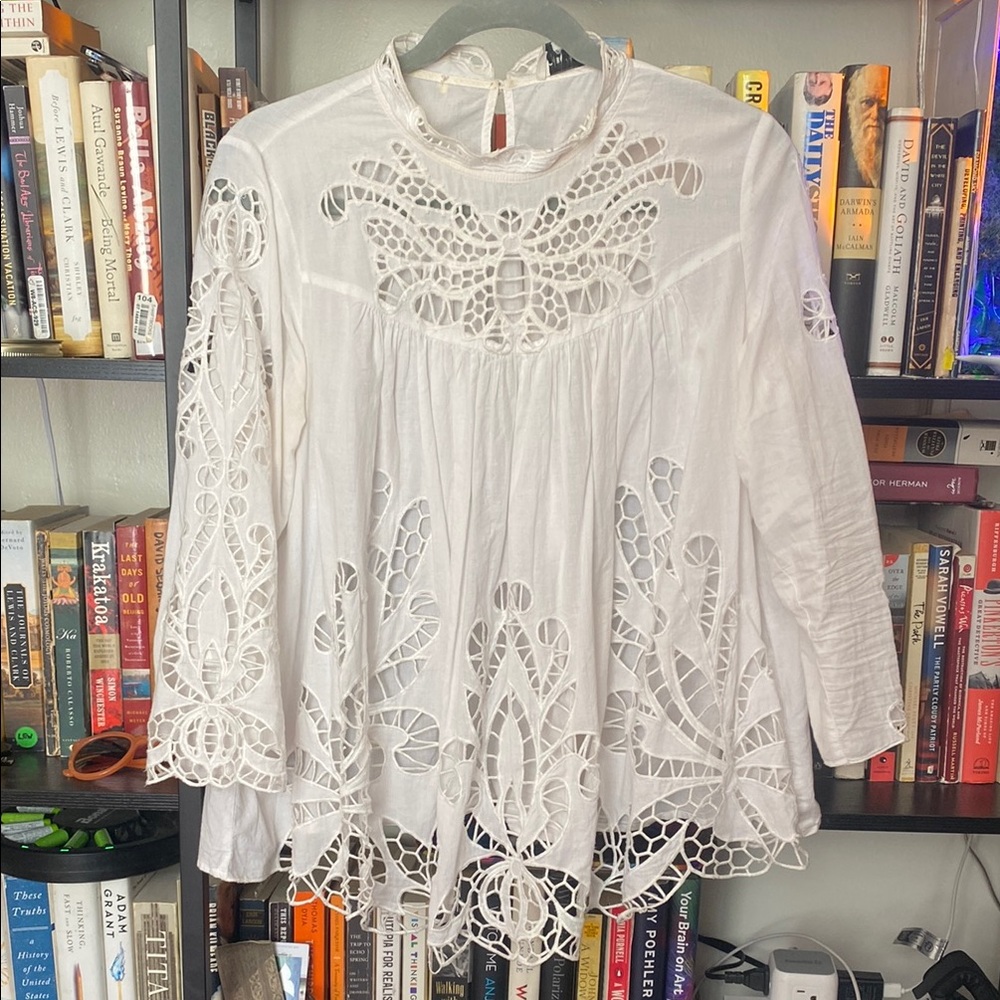Harlyn Elegant White Lace Women's Top